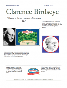 Clarence Birdseye by Gavin